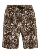 Topman Mens Multi Leopard Print Taping Jersey Shorts