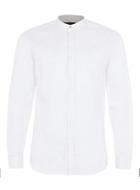 Topman Mens Selected Homme Light Grey Crosshatch Shirt