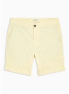 Selected Homme Mens Selected Homme Light Yellow Organic Cotton Shorts