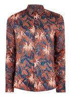 Topman Mens Multi Premium Floral Printed Long Sleeve Shirt