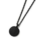 Topman Mens Black Disc Necklace*