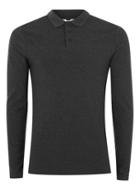 Topman Mens Grey Charcoal Gray Ultra Muscle Fit Polo
