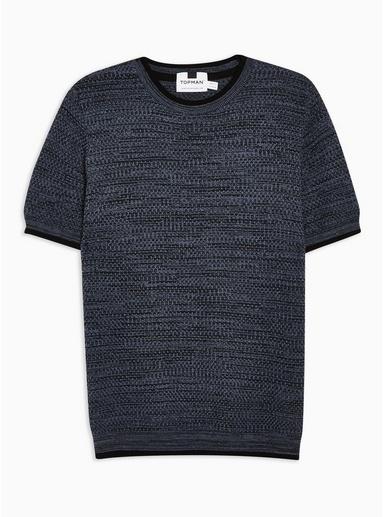 Topman Mens Navy Twist Textured Jumper