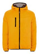 Topman Mens Multi Vision Street Wear Reversible Yellow And Gray Puffer Jacket