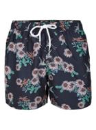 Topman Mens Navy Floral Print Swim Shorts