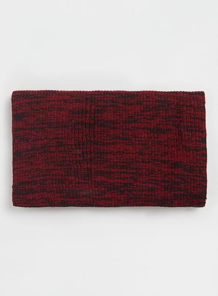 Topman Mens Red Burgundy And Black Twisted Scarf