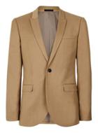 Topman Mens Brown Camel Jersey Skinny Fit Suit Jacket