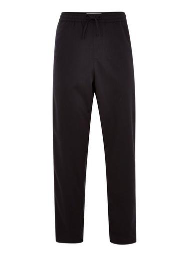 Topman Mens Navy And Red Taping Straight Zip Trousers