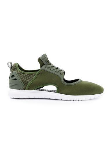 Topman Mens Green Cortica Epic Khaki Sneakers