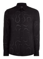 Topman Mens Black Sheer Swirl Shirt