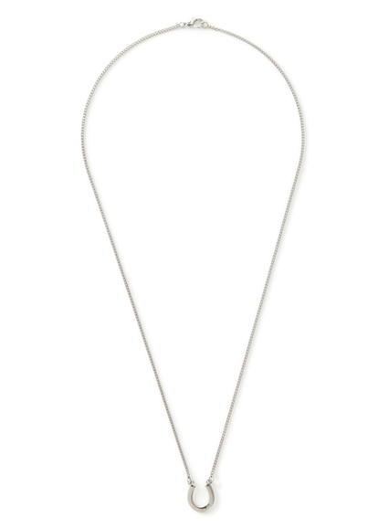 Topman Mens Metallic Horse Shoe Necklace
