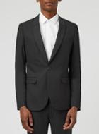 Topman Mens Black Textured Ultra Skinny Fit Suit Jacket