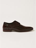 Topman Mens Red Burgundy Leather Skinner Toecap Shoes