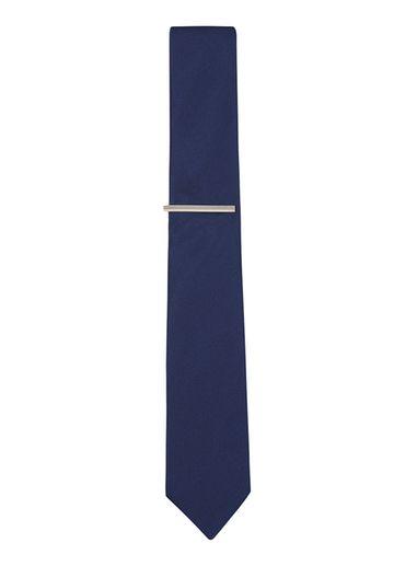 Topman Mens Navy Tie Bar Set