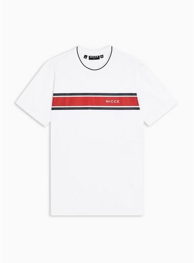Nicce Mens Nicce White Varsity Panel T-shirt