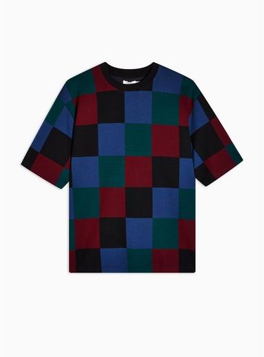 Topman Mens Multi Checkerboard Sweatshirt