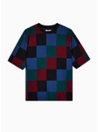 Topman Mens Multi Checkerboard Sweatshirt