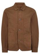Topman Mens Selected Homme Brown Canvas Worker Jacket