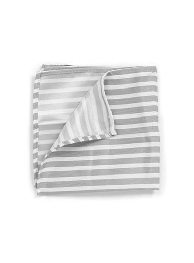Topman Mens Beige Stone Stripe Pocket Square