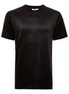 Topman Mens Black Velour Corduroy T-shirt