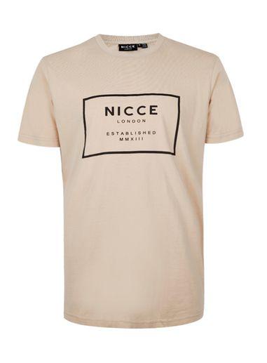 Topman Mens Brown Nicce Stone Printed T-shirt