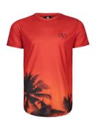Topman Mens Devote Red Tropical Print T-shirt*