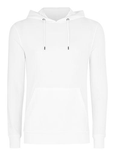 Topman Mens White Ultra Muscle Fit Hoodie