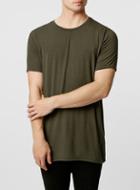 Topman Mens Green Khaki Rotterdam T-shirt