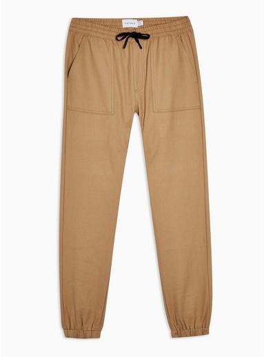 Topman Mens Stone Herringbone Joggers