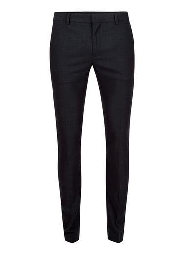 Topman Mens Navy Fleck Ultra Skinny Suit Trousers