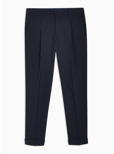 Topman Mens Navy Tapered Southdown Trousers