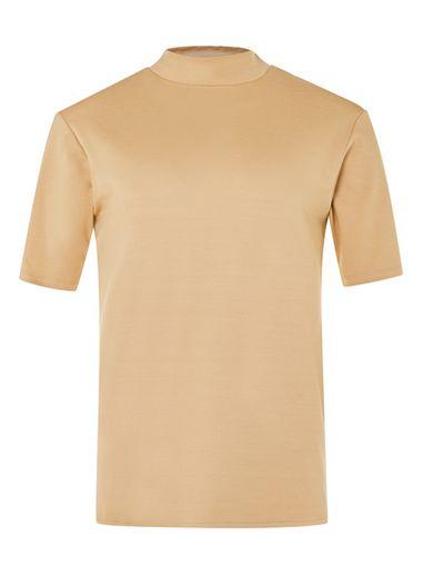 Topman Mens Brown Lux Camel Turtle Neck T-shirt