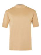 Topman Mens Brown Lux Camel Turtle Neck T-shirt