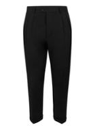 Topman Mens Selected Homme Black Tapered Fit Cropped Dress Pants