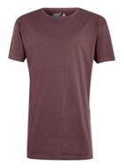 Topman Mens Brown Burgundy Longline Fit T-shirt