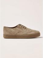 Topman Mens Yellow Sand Suede Hilton Brogues