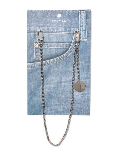 Topman Mens Silver Wallet Chain*