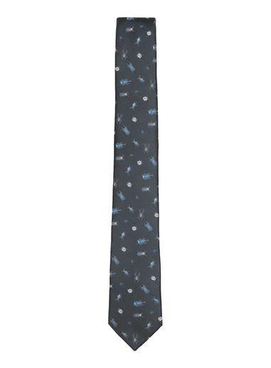 Topman Mens Black Bug Print Tie