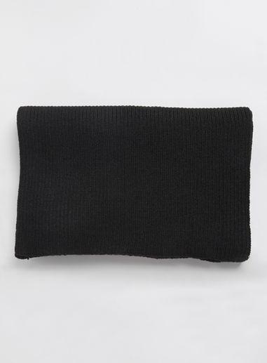 Topman Mens Black Ribbed Scarf