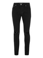 Topman Mens Washed Black Ripped Skinny Jeans