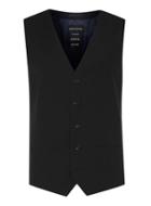 Topman Mens Limited Edition Black Slub Textured Skinny Fit Suit Vest