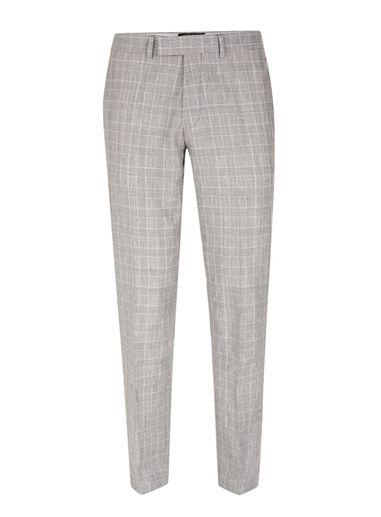 Topman Mens Grey Gray Check Skinny Fit Suit Pants