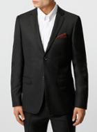 Topman Mens Limited Edition Black Basket Weave Skinny Fit Suit Jacket