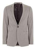 Topman Mens Light Brown Check Ultra Skinny Fit Suit Jacket