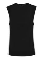 Topman Mens Black Side Stripe Knitted Mesh Tank Top