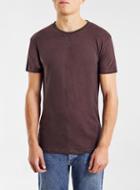 Topman Mens Red Selected Homme Burgundy T-shirt