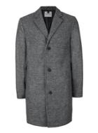Topman Mens Mid Grey Gray Wool Rich Overcoat