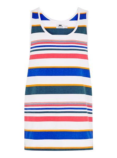 Topman Mens Multi Pop Stripe Tank