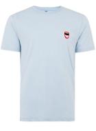 Topman Mens Blue Lips Badge T-shirt