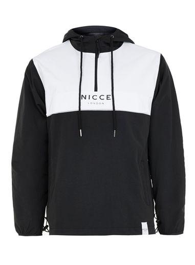 Topman Mens Nicce Black And White Cagoule Jacket